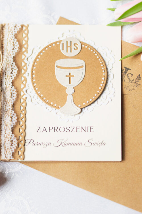 ZAZ_Manufaktura_Pietraszki_zaproszenia_komunijne_wzor_7 zaproszenia komunijne, zaz manufaktura pietraszki, komunia, zakład aktywności zawodowej,