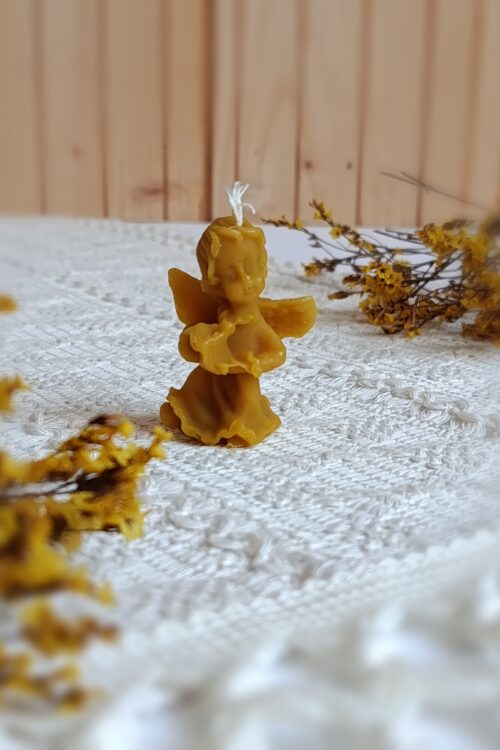 IMG_20250721_142648 Świeca z naturalnego wosku pszczelego Aniołek