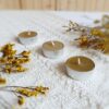 3cz. Komplet podgrzewaczy tealight z naturalnego wosku pszczelego