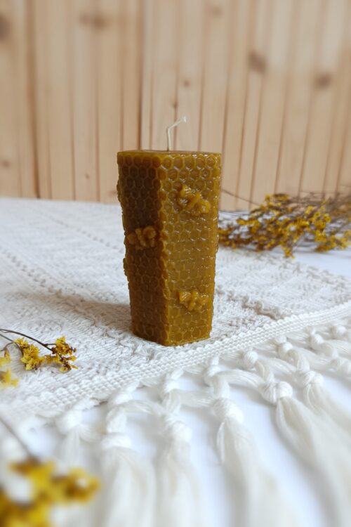 Świeca z naturalnego wosku pszczelego Pszczółki