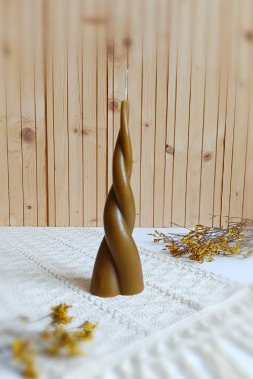 Świeca z naturalnego wosku pszczelego Nastrojowa