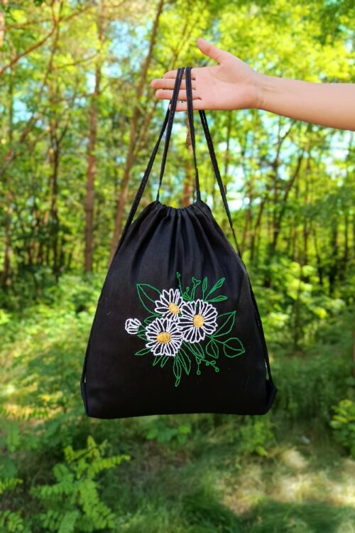 IMG_20250723_142731 Workoplecak bawełniany ręcznie haftowany Stokrotki