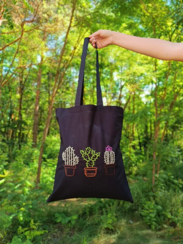 IMG_20250723_144058 Torba bawełniana ręcznie haftowana Kaktusy