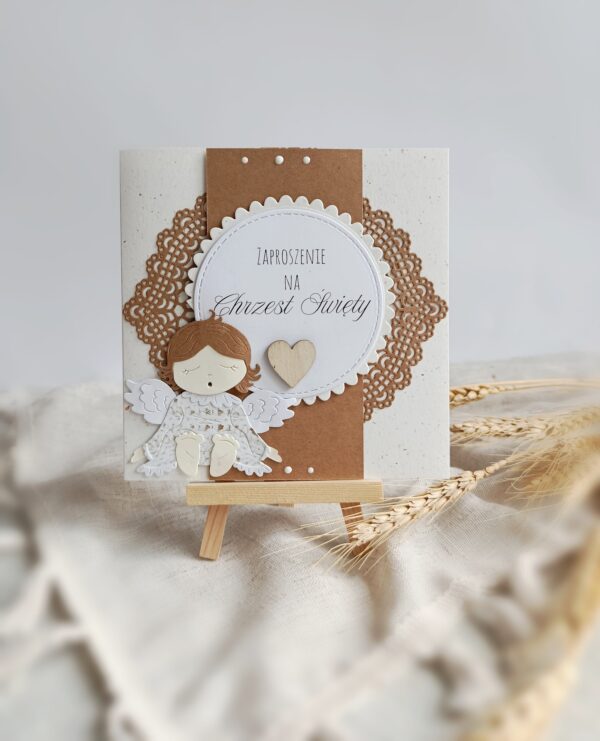 IMG_20250723_174157 Zaproszenia na Chrzest Święty - Rustykalne