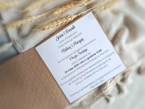 Zaproszenia na Chrzest Święty - Różowy Aniołek