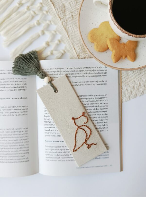 Haftowana zakładka do książki - Sowa