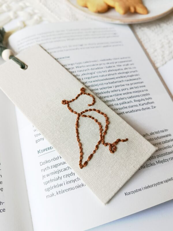 Haftowana zakładka do książki - Sowa