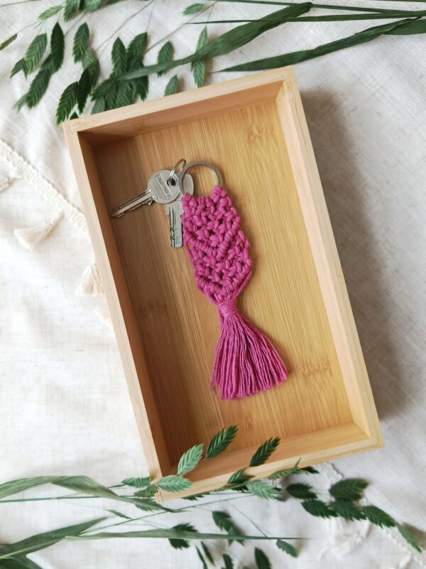 Makramowy brelok ręcznie robiony - Letnie Sploty