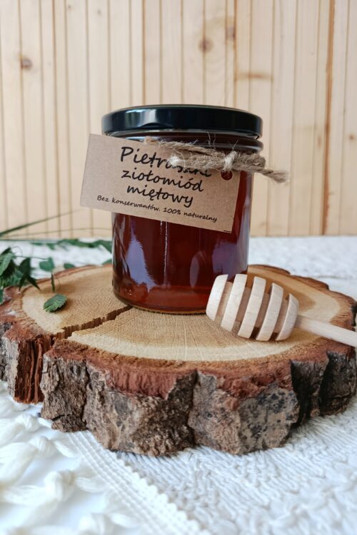 Pietraszkowy ziołomiód miętowy 480g