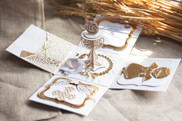 ex-zloty2 Exploding Box - Pamiątka Pierwszej Komunii Świętej - Złoty