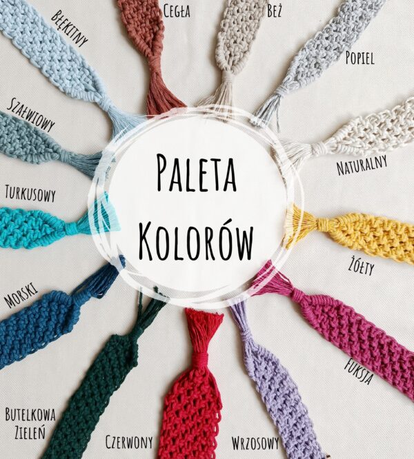 Dostępna Kolorystyka Zakładka do książki z makramy Las