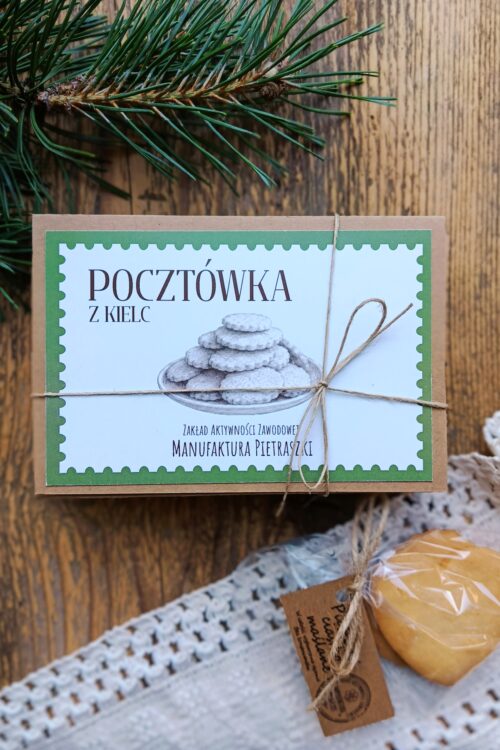 Pocztówka z Kielc z Pietraszkowymi Ciasteczkami - Manufaktura Pietraszki