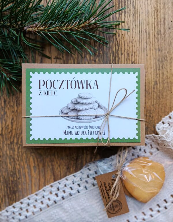 Pocztówka z Kielc z Pietraszkowymi Ciasteczkami - Manufaktura Pietraszki